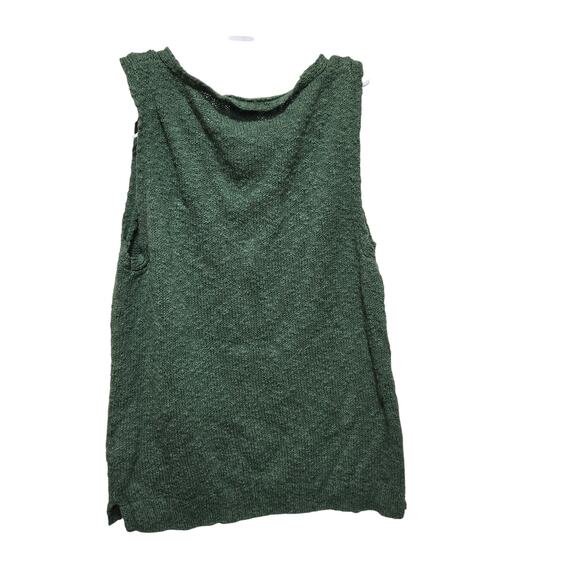 J.Crew Green Bouclé Knit V-Neck Sweater Tank Size Large - Picture 2 of 8